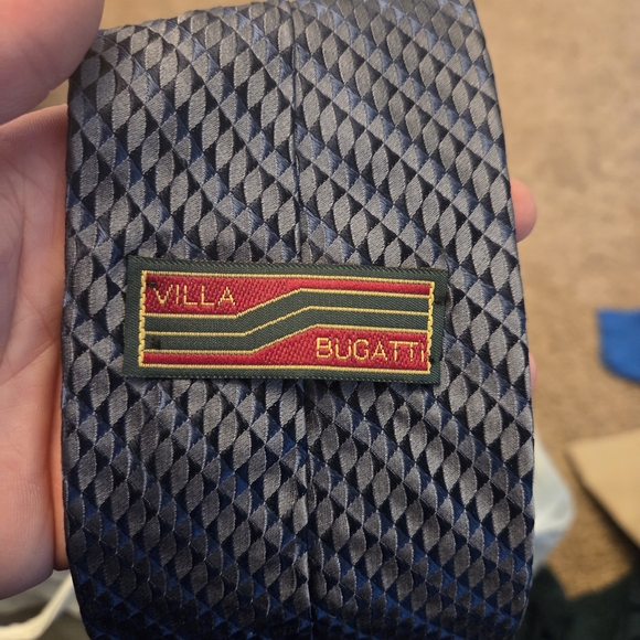 Bugatti Blue and Black Men's Tie - Picture 1 of 4